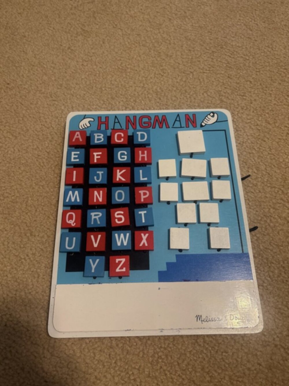 Melissa & Doug - Flip to Win Travel Hangman Game White Board Dry-Erase Marker